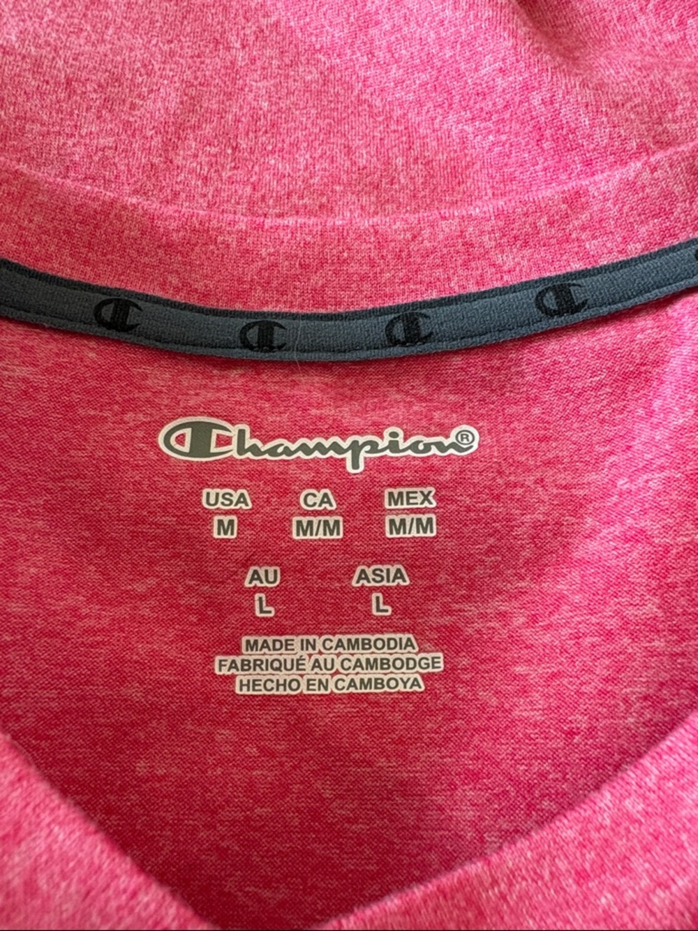 Champion Women’s V-Neck Tee in Heather Rose - Picture 3 of 4